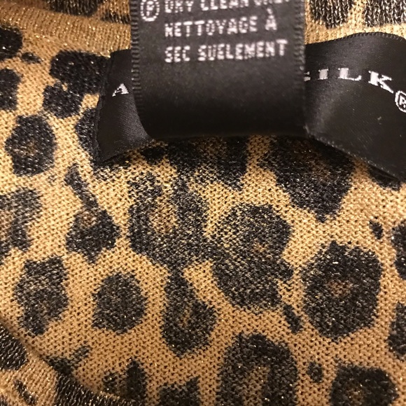 AUGUST SILK KNITS , animal print top , size S - Picture 8 of 16